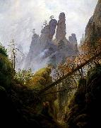 Caspar David Friedrich Rocky Ravine oil on canvas